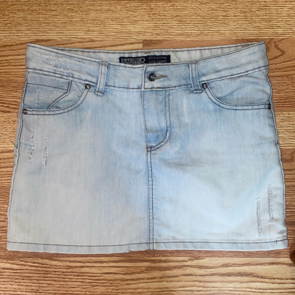 Denim mini skirt
